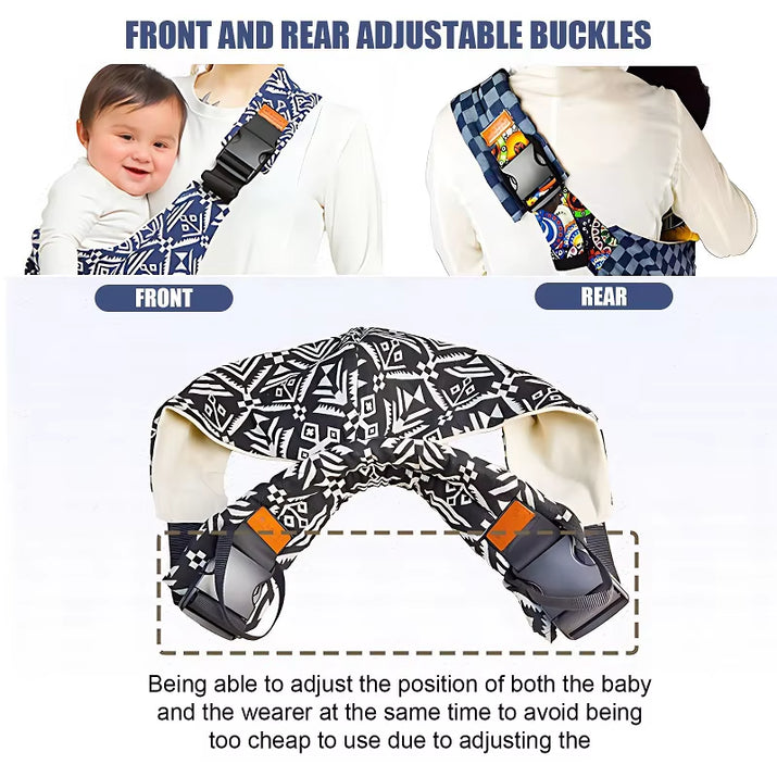 Baby Wrap Carrier Lightweight Hands Free Baby Sling Carrier Adjustable Baby Carriers Perfect Gift for Newborn Infants Babies