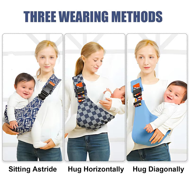 Baby Wrap Carrier Lightweight Hands Free Baby Sling Carrier Adjustable Baby Carriers Perfect Gift for Newborn Infants Babies