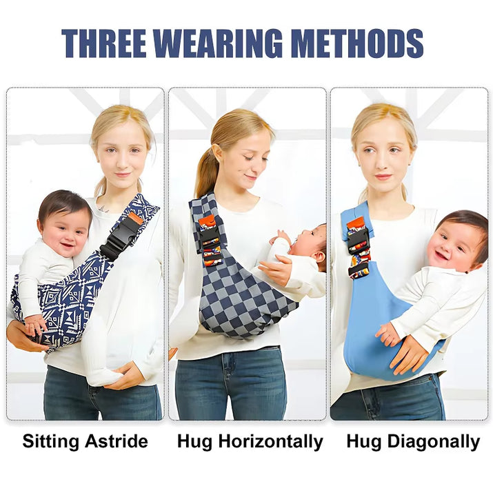 Baby Wrap Carrier Lightweight Hands Free Baby Sling Carrier Adjustable Baby Carriers Perfect Gift for Newborn Infants Babies