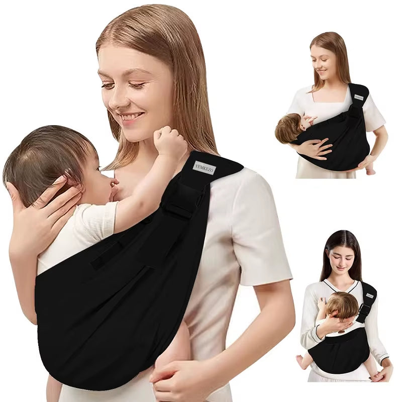 Baby Wrap Carrier Lightweight Hands Free Baby Sling Carrier Adjustable Baby Carriers Perfect Gift for Newborn Infants Babies